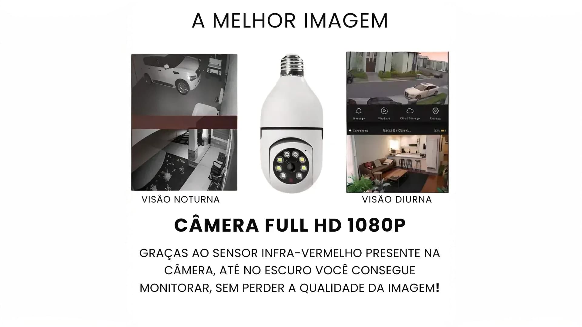 Câmera Lâmpada 360° Wi-Fi - Image 5