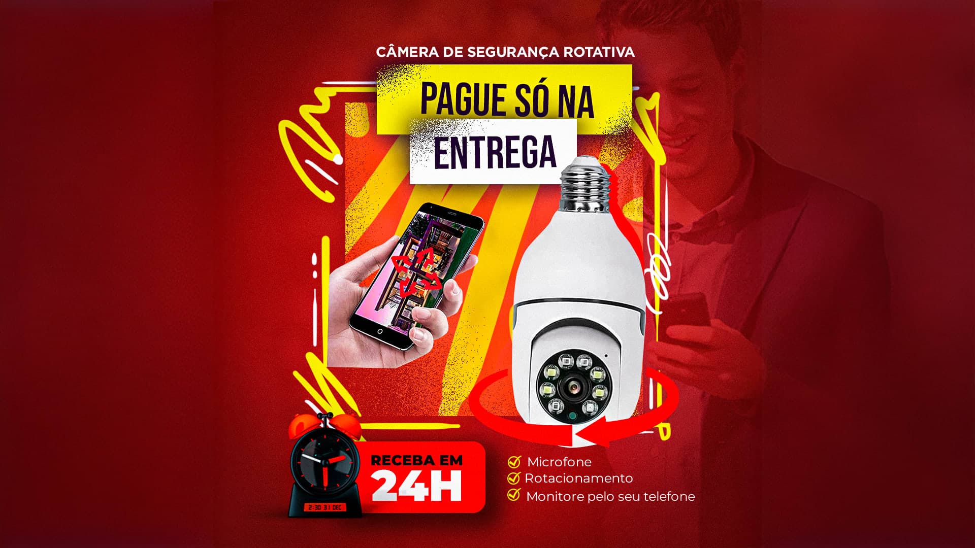 Câmera Lâmpada 360° Wi-Fi - Image 6