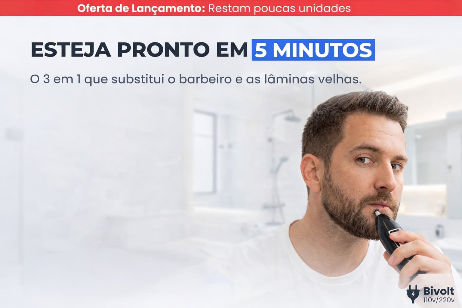 Barbeador Elétrico 3 em 1